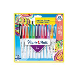 Bolígrafo Paper Mate Flair Bold escritura ancha - Paquete de 12