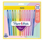 Stylo feutre Paper Mate Flair pastel écriture moyenne - Pochette de 12