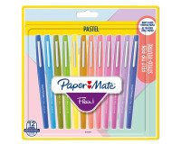 Stylo feutre Paper Mate Flair pastel écriture moyenne - Pochette de 12