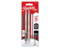 Stylo roller Sharpie S-Gel métallisés rétractable pointe 0,7 mm - écriture moyenne - Blister de 2 stylos et 2 recharges