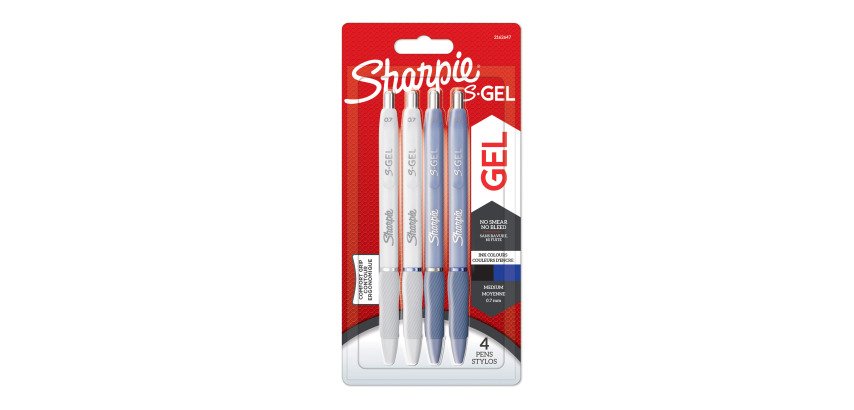 Roller Kugelschreiber Sharpie S-Gel Fashion einziehbar Spitze 0,7 mm - mittlere Spitze - Pack mit 4 Stück