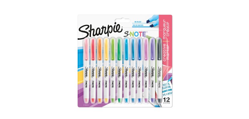 Highlighter Sharpie S-Note assorted pastel colors - Pack of 12