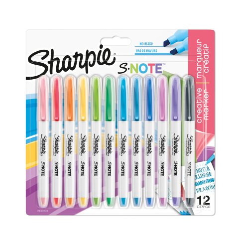 Subrayador Sharpie S-Note colores surtidos pastel - Blister de 12