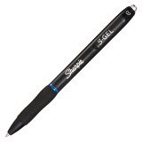 Stylo roller Sharpie S-Gel rétractable pointe 0,7 mm bleu - écriture moyenne