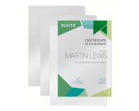 Chemise coin plastique LEITZ A4 PVC 10/100ème transparentes - Paquet de 10