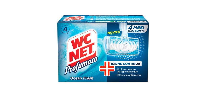 Tavolette per sanitari Wc Net Profumoso Anti batterico 4 unità