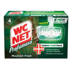 Tavolette per sanitari Wc Net Profumoso Anti batterico 4 unità da 34 g