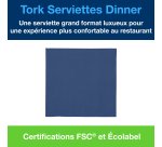 Serviettes de table unies en ouate Lotus couleur 39 x 39 cm