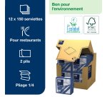 Serviettes de table unies en ouate Lotus couleur 39 x 39 cm