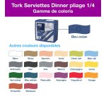 Serviettes de table unies en ouate Lotus couleur 39 x 39 cm