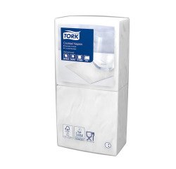 Cocktailservet tissue 2-laags 24 x 24 cm, wit - Pak van 200