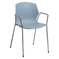 Chaise De Frill avec accoudoirs - gris bleu