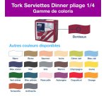 Serviettes de table unies en ouate Lotus couleur 39 x 39 cm