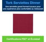 Serviettes de table unies en ouate Lotus couleur 39 x 39 cm