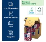 Serviettes de table unies en ouate Lotus couleur 39 x 39 cm