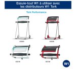 Bobine d'essuyage Tork W1 Plus blanc - longueur 510 m