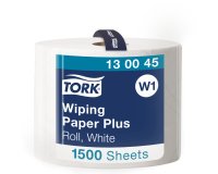 Bobine d'essuyage Tork W1 Plus blanc - longueur 510 m