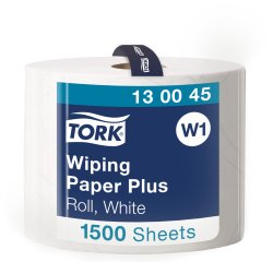 Bobine d'essuyage Tork W1 Plus blanc - longueur 510 m