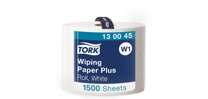 Bobine d'essuyage Tork W1 Plus blanc - longueur 510 m