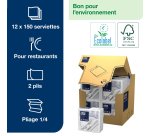 Serviette de table Tork ouate blanche 2 plis 39 x 39 cm - Paquet de 150