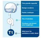 Distributeur papier toilette rouleau Maxi-Jumbo Tork T1 plastique