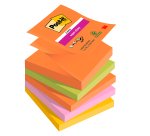 Post-it Sticky Z-Notes Boost Assorted 90 Sheets Pack of 5