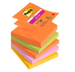 Post-it Sticky Z-Notes Boost Assorted 90 Sheets Pack of 5