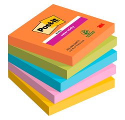Post-it Super Sticky Boost 76 x 76 mm 5 unità da 90 fogli