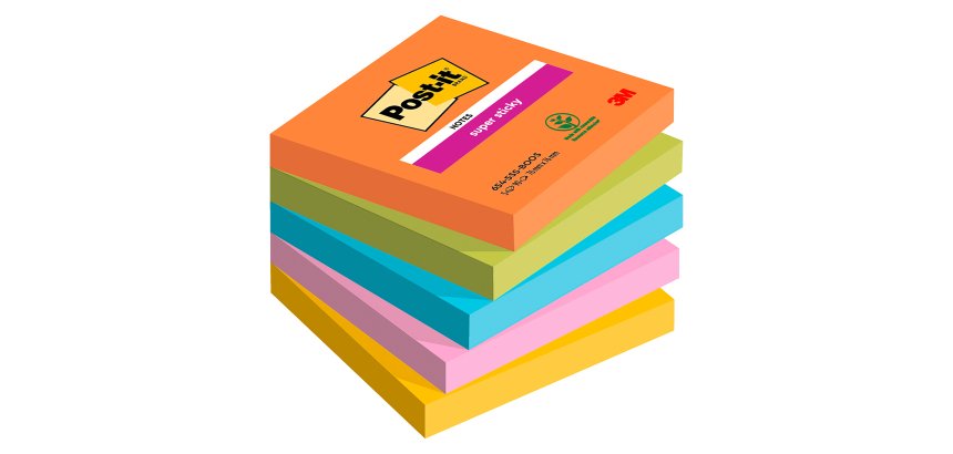Post-it Super Sticky Boost 76 x 76 mm 5 unità da 90 fogli