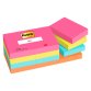 Post-it Notes Colour Notes 51 x 51 mm Blue, Green, Orange, Pink  Plain 12 Pads of 100 Sheets