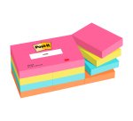 Post-it Notes Colour Notes 51 x 51 mm Blue, Green, Orange, Pink  Plain 12 Pads of 100 Sheets