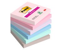 Post-it Super Sticky Notes Soulful 76 x 76 mm Assorted 90 Sheets Pack of 6