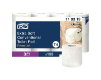 Papier toilette triple épaisseur Tork Extra Soft T4 - 56 rouleaux de 155 feuilles
