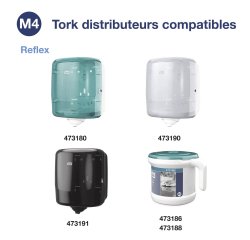 Bobine d'essuyage à dévidage central Tork Reflex™ M4 Maxi - Carton de 6