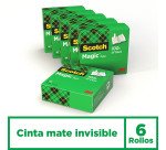 Cinta adhesiva scotch magic 33x19 mm pack de 6 unidades