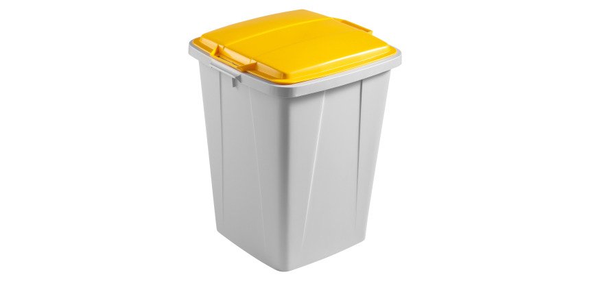 Poubelle Durabin 90 litres tri sélectif Durable, couvercle jaune