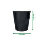 Corbeille à papier Leitz Recycle noire 15 L