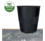 Corbeille à papier Leitz Recycle noire 15 L