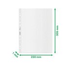 Pochettes perforées LEITZ RECYCLE A4 polypropylène grainé 10/100e - Boîte de 100