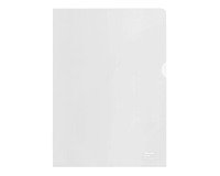 Chemise coin 100% recyclée ESSELTE A4 polypropylène 10/100e transparente assortie - Paquet de 100