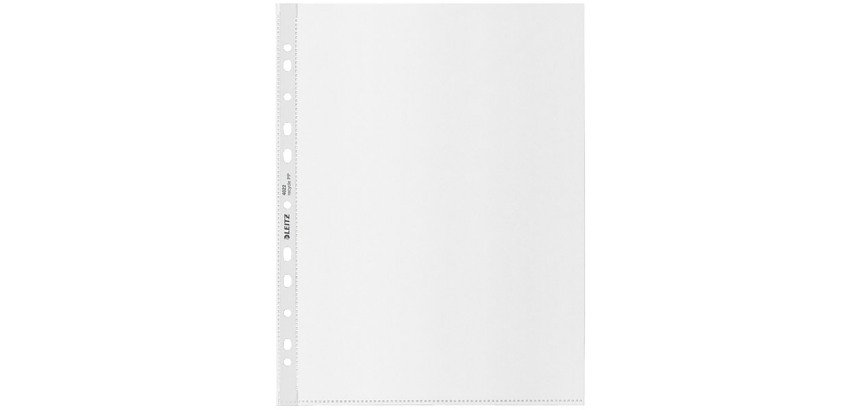 Pochettes perforées Leitz Recycle A4 polypropylène grainé 7/100e - Boîte de 40