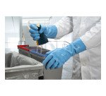 Gants de ménage latex Mapa Jersette 300 bleu - La paire