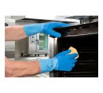 Gants de ménage latex Mapa Jersette 301 bleu - La paire