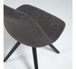 Chaise RALF pieds bois massif noir