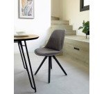 Chaise RALF pieds bois massif noir