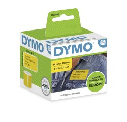 Shipping label / badge 54 x 101 mm Dymo yellow - Roll of 220