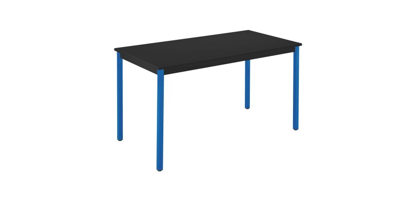 Table de réunion multiforme classique rectangulaire plateau anthracite