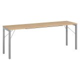 Tavolo per formazione pieghevole 200 cm rovere chiaro struttura alluminio 