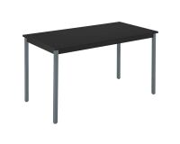 Mesa rectangular antracita 120 x 60 cm multiforma Budget patas grises