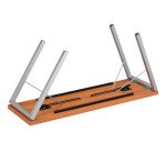 Table de séminaire Confort pliante - plateau profondeur 50cm